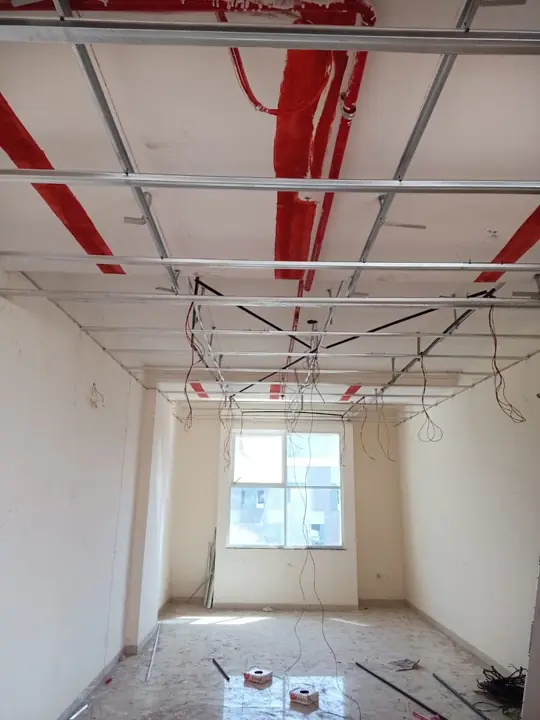 False ceiling framing in progress – VS Interiors, Wagholi